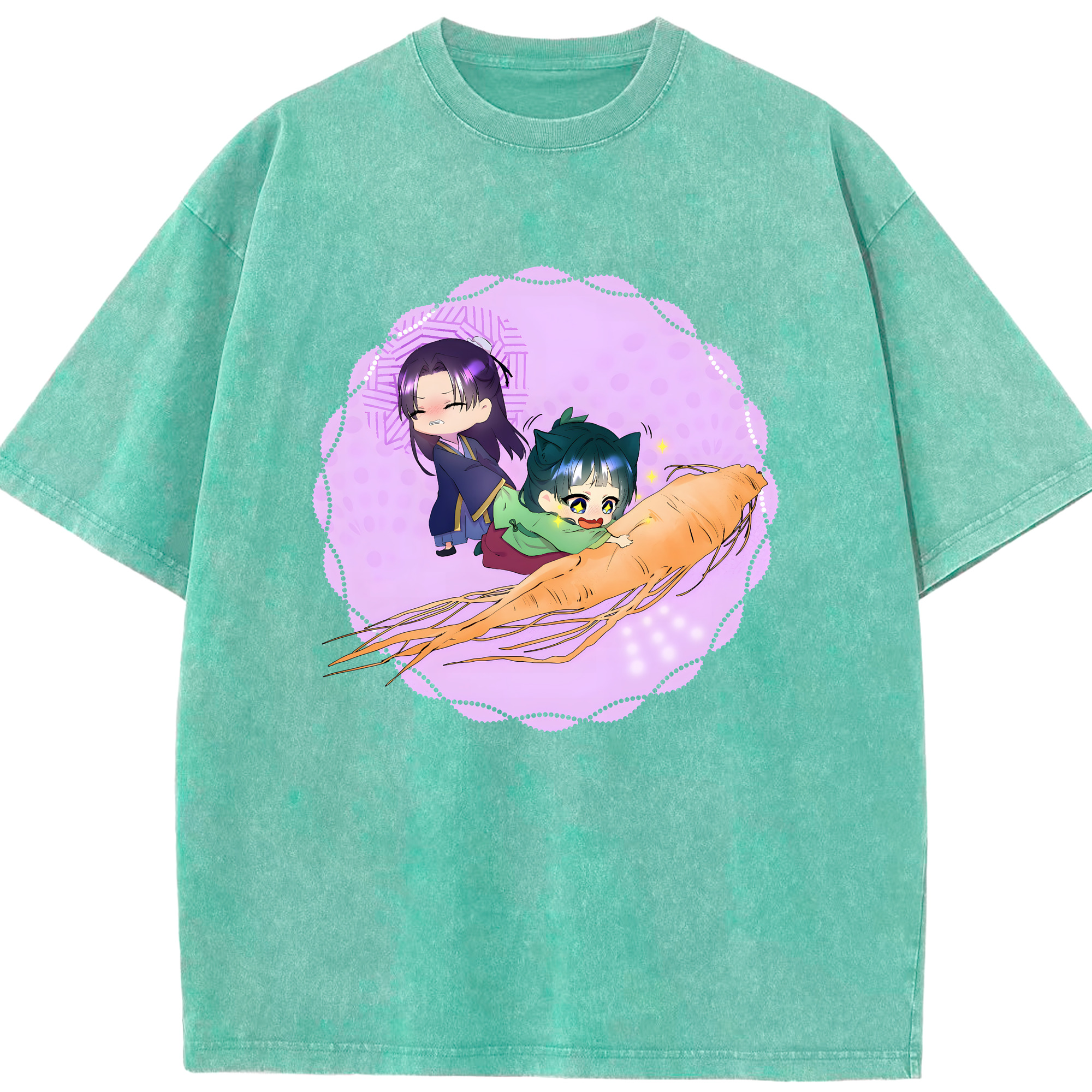 （画像用） 薬屋のひとりごと The Apothecary Diaries 綿100% ヴィンテージ風 半袖Tシャツ（フロントプリント）